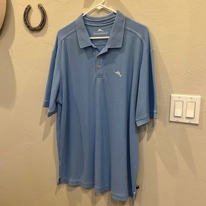 Tommy Bahama XL Pima cotton polo sky blue